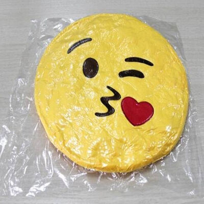 Emoji 노란 이모티콘 가정 사용을 위한 둥근 채워진 아기 자기 베개