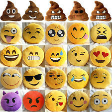 Emoji 노란 이모티콘 가정 사용을 위한 둥근 채워진 아기 자기 베개