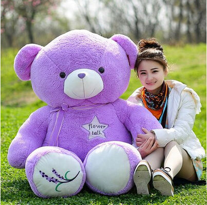 큰 엄청나게 큰 라벤더 자주색 장난감 곰 30cm 45cm 60cm 100cm 120cm