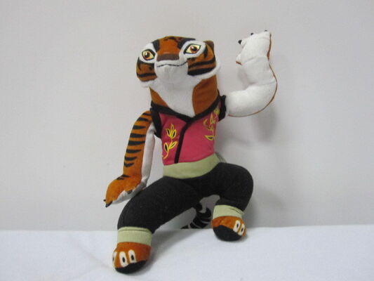 20cm 귀여운 만화 견면 벨벳은 Kungfu 판다 Tigress 만화 박제 동물을 가지고 놀