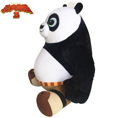 새로운 Kungfu 판다 3 착석 자세 판다 Po 만화에 의하여 채워지는 견면 벨벳 장난감