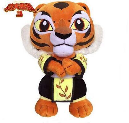 귀여운 Kungfu 판다 3 Tigress 승진 선물을 위한 만화에 의하여 채워지는 견면 벨벳 장난감
