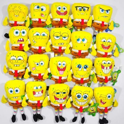만화에게 SpongeBob 20 작풍을 다른 표정 견면 벨벳에 의하여 채워진 장난감 모양 짓