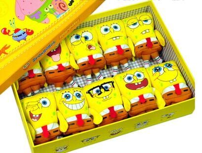 만화에게 SpongeBob 20 작풍을 다른 표정 견면 벨벳에 의하여 채워진 장난감 모양 짓