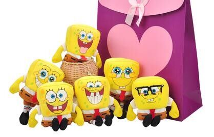 만화에게 SpongeBob 20 작풍을 다른 표정 견면 벨벳에 의하여 채워진 장난감 모양 짓