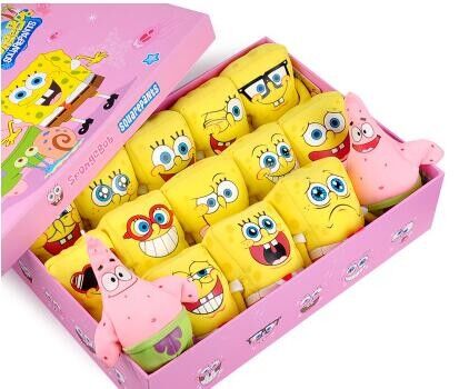 만화에게 SpongeBob 20 작풍을 다른 표정 견면 벨벳에 의하여 채워진 장난감 모양 짓