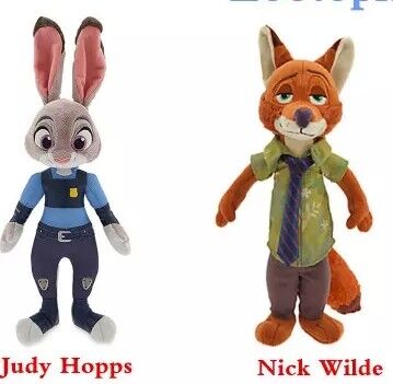 브라운과 녹색 Zootopia 디즈니 견면 벨벳 장난감 박제 동물 연약한 물자