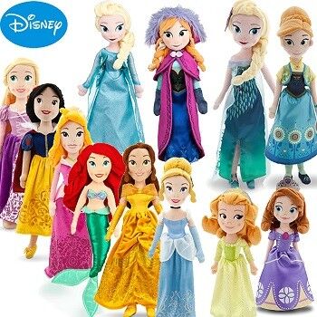 dolls Cartoon Stuffed 디즈니 디즈니 공주 견면 벨벳은 50cm를 가지고 놀
