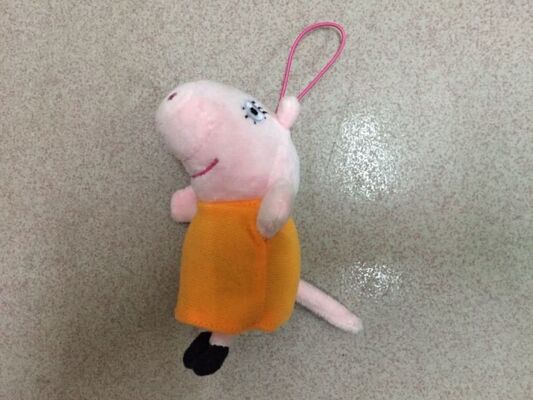승진 선물을 위한 Peppa 돼지 견면 벨벳 장난감 Keychain에 의하여 채워지는 장난감