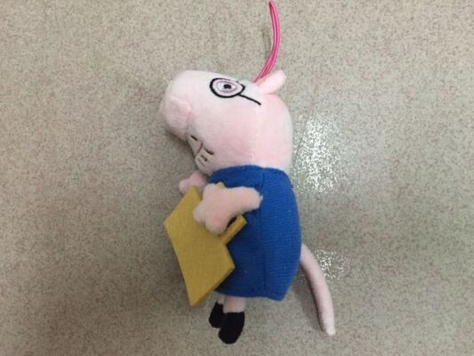 승진 선물을 위한 Peppa 돼지 견면 벨벳 장난감 Keychain에 의하여 채워지는 장난감