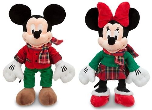 12 인치 디즈니 견면 벨벳은 격자 무늬 옷 크리스마스 Mickey 큰 유행을 가지고 놀