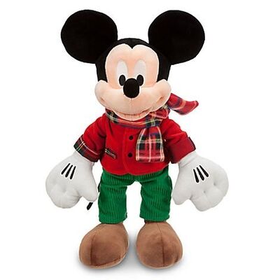 12 인치 디즈니 견면 벨벳은 격자 무늬 옷 크리스마스 Mickey 큰 유행을 가지고 놀