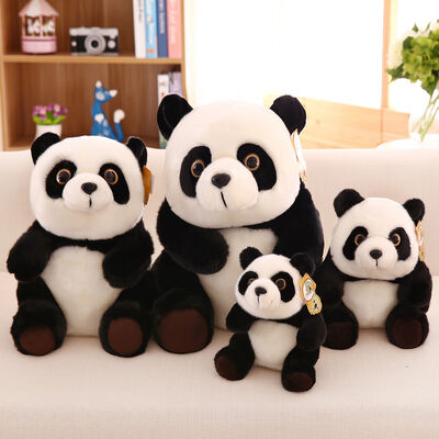 형성된 진짜 견면 벨벳 검정 판다, 20cm/30cm/45cm가 박제 동물에 의하여 견면 벨벳 장난감 농담을 합니다
