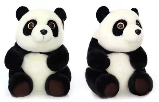 형성된 진짜 견면 벨벳 검정 판다, 20cm/30cm/45cm가 박제 동물에 의하여 견면 벨벳 장난감 농담을 합니다