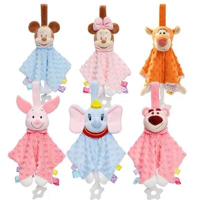 젖꼭지, 유아 견면 벨벳 장난감 고무 젖꼭지를 가진 Elephent 그리고 양 견면 벨벳 귀여운 아기 장난감