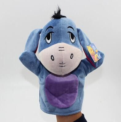 Winnie Pooh Tigger 스티치 Eyore 견면 벨벳 손가락 괴뢰 황색 분홍색 파랑
