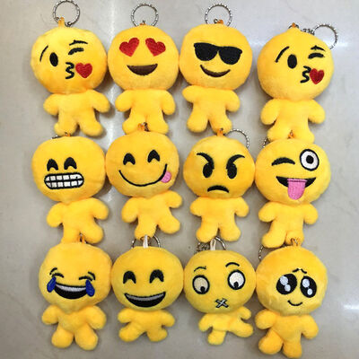 촉진 선물을 위한 걸이를 가진 귀여운 사랑스러운 Emoji 견면 벨벳 장난감 Keychain