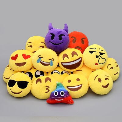 촉진 선물을 위한 걸이를 가진 귀여운 사랑스러운 Emoji 견면 벨벳 장난감 Keychain
