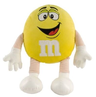 아이들의 노란 M&M 박제 동물 만화 견면 벨벳은 친절한 Eco를 가지고 놀