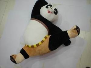 본래 Kungfu 판다 걷어차기 자세 만화 견면 벨벳 장난감 박제 동물