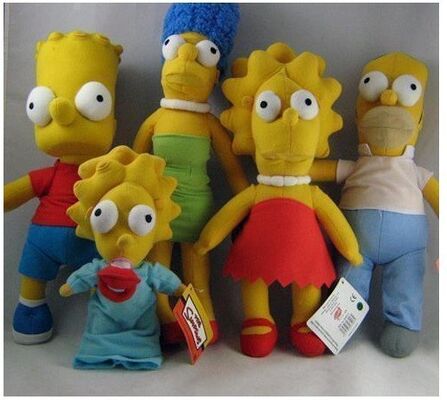 Simpsons 박제 동물 만화 견면 벨벳 장난감, 폴리에스테 물자