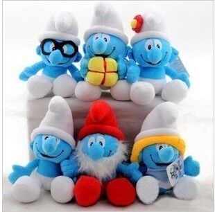 Vending 기중기 기계를 위한 귀여운 Smurf 박제 동물 만화 견면 벨벳 장난감