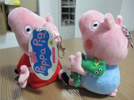 Peppa 돼지 박제 동물 만화 견면 벨벳은 승진 선물을 가지고 놀