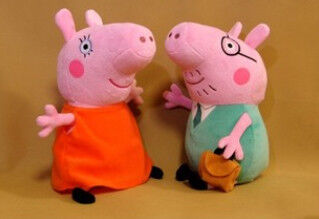 Peppa 돼지 박제 동물 만화 견면 벨벳은 승진 선물을 가지고 놀