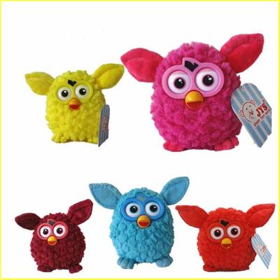 수집을 위한 플라스틱 눈을 가진 Furby 박제 동물 만화 견면 벨벳 장난감