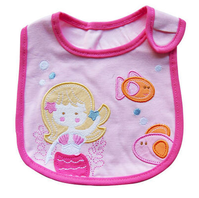 아이 먹이기를 위한 사랑스러운 Soft Cotton Baby Bibs 공주 방수 침 수건 수도꼭지