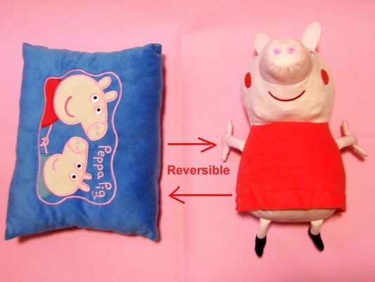 유행 침구를 위한 뒤집을 수 있는 Peppa 돼지 견면 벨벳 장난감 방석 그리고 베개