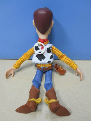 디즈니 만화 음악 견면 벨벳은 Pixar 장난감 이야기 말하는 보안관 Woody 액션 인형을 가지고 놀