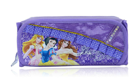 승진 선물을 위한 지퍼를 가진 Plush Pencil Bag 분홍색 디즈니 자주색/공주