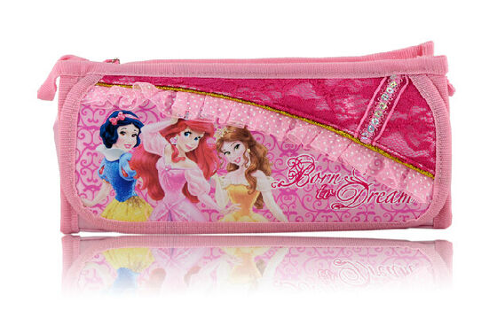 승진 선물을 위한 지퍼를 가진 Plush Pencil Bag 분홍색 디즈니 자주색/공주