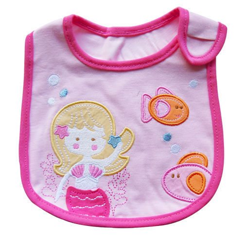 아이 먹이기를 위한 사랑스러운 Soft Cotton Baby Bibs 공주 방수 침 수건 수도꼭지